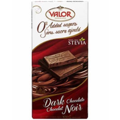 Picture of VALOR DARK CHOCLATE STEVIA 100GR